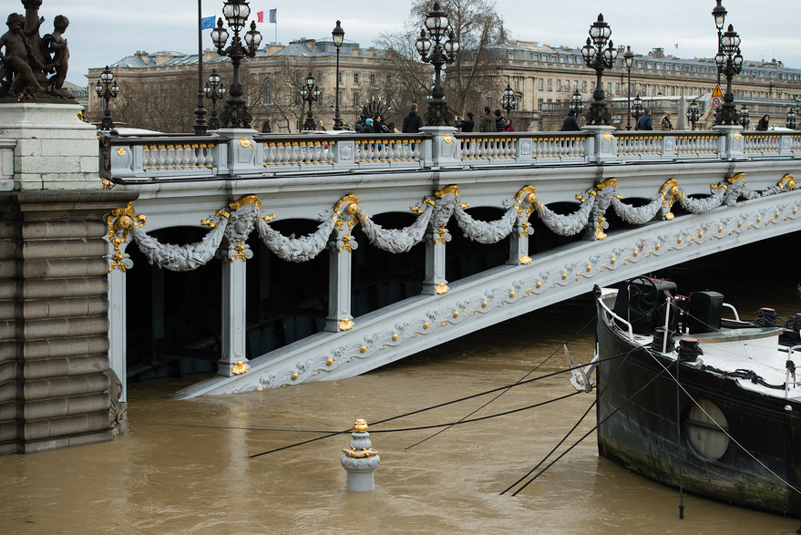 La Seine en crue le 24 janvier 2018 (Photo Camille Kaelblen / RTLnet)