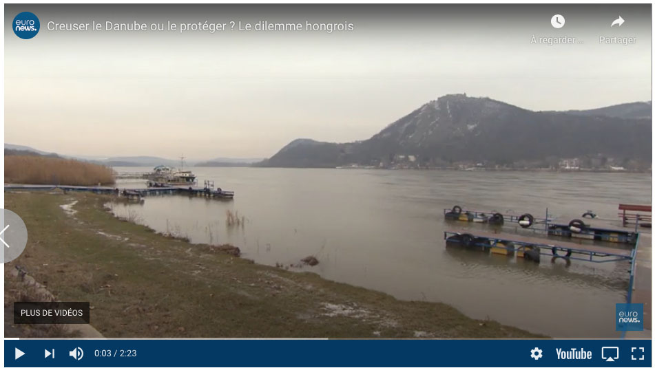 Vidéo Euronews "Creuser le Danube ou le protéger ? Le dilemme hongrois" (capture d'image vidéo)