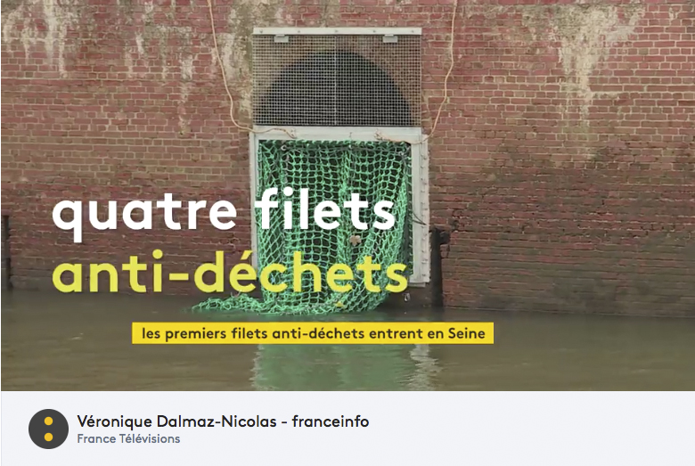 Rouen installe des filets anti-déchets sur la Seine et ses affluents pour lutter contre la pollution (Vidéo France TV INFO)