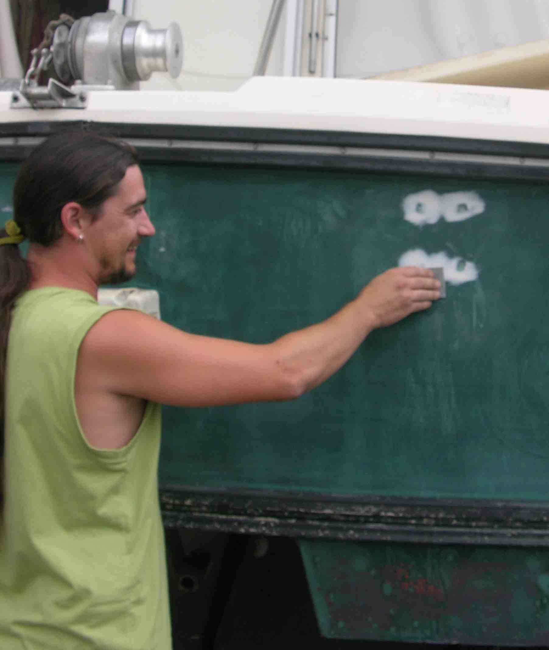 Nicolas HARIOT - Chantier du Port de St Flo (Photo PJL)