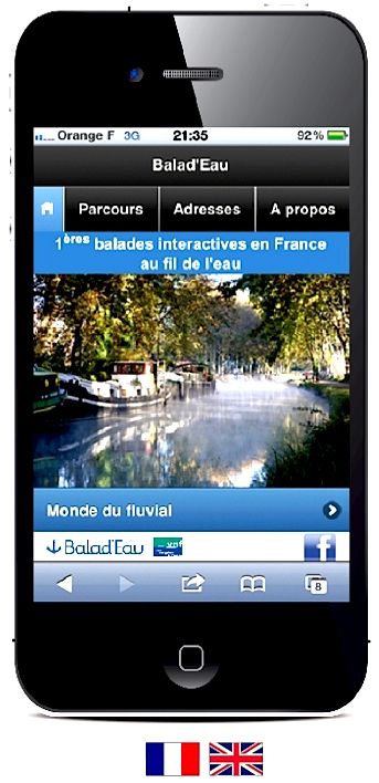 L'application "Balad'eau" (Photo Cutty-Sark)