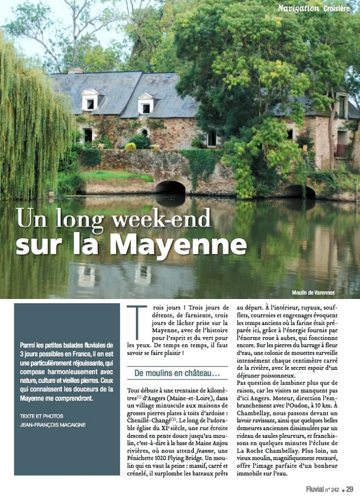 Fluvial 242 -  Long week-end sur la Mayenne