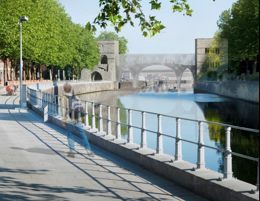 Esquisse pour le futur pont des Trous (cabinet Greisch)