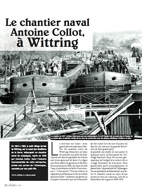 Le chantier Collot de Wittring - Fluvial N° 249