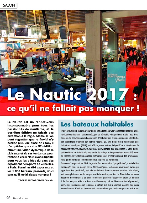 Le Nautic 2017 (Fluvial n°279)