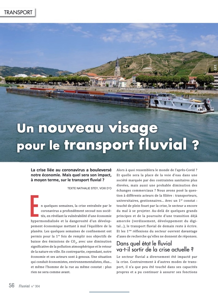 Un nouveau visage pour le transport fluvial (Fluvial n°304)