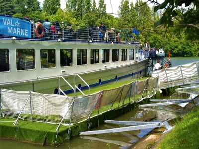 Paire de bracons pour amarrage bateau en acier galvanisé